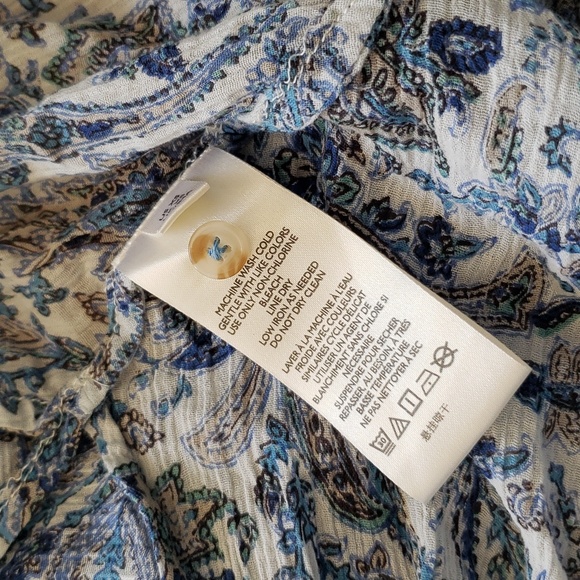 (XS) Pilcro and the Letterpress by Anthropologie Paisley 100% Cotton Bohemian - Picture 4 of 10